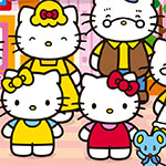 Logo Hello Kitty Happy Happy Family