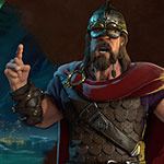 Harald Hardrade à la tête de la Norvège dans Civilization VI