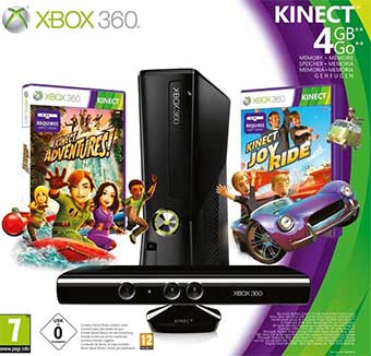 Xbox 360 4Go - Kinect Adventures ! et Kinect Joy Ride