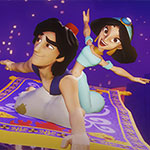 Aladdin et Jasmine posent leur Tapis Magique dans Disney Infinity 2.0