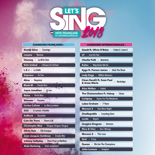 Let's Sing 2018 : Hits Français et Internationaux (image 1)